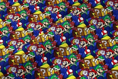 Super Mario, Blocks | PRE-ORDER Cotton Woven | 142cm wide