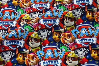 Paw Patrol, Stacked | PRE-ORDER Cotton Woven | 142cm wide