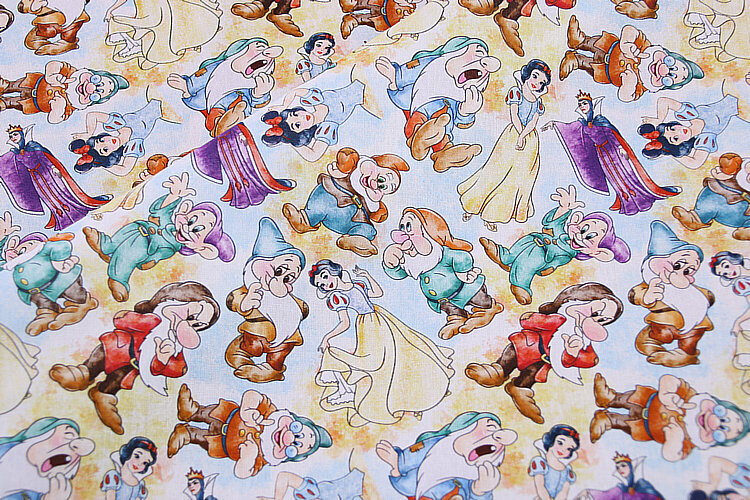 Snow White, Watercolour | PRE-ORDER Cotton Woven | 142cm wide