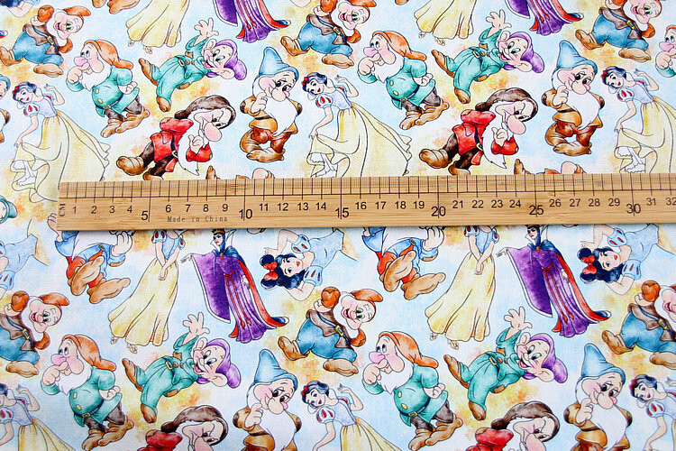 Snow White, Watercolour | PRE-ORDER Cotton Woven | 142cm wide