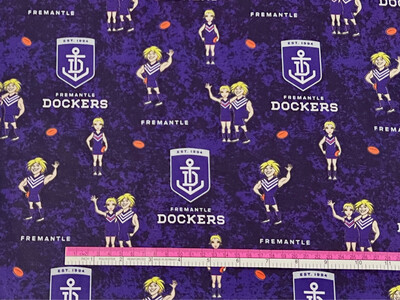 Fremantle Dockers AFL | Licensed Quilting Cotton | 112cm Wide