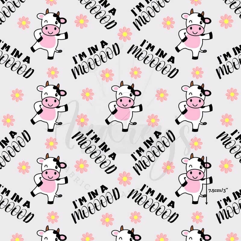 In a Mooooood | Digital-Print Cotton Woven | 145cm wide
