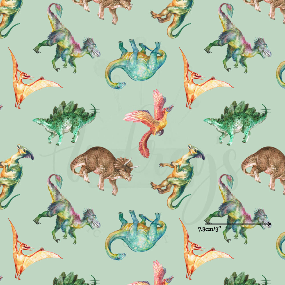 Dinosaurs | Digital-Print Cotton Woven | 145cm wide