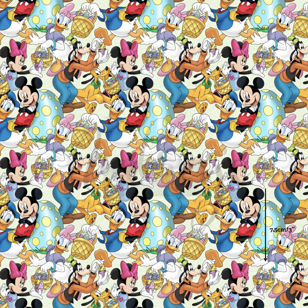 Mickey &amp; Friends, Easter | Custom Cotton Woven | 145cm wide