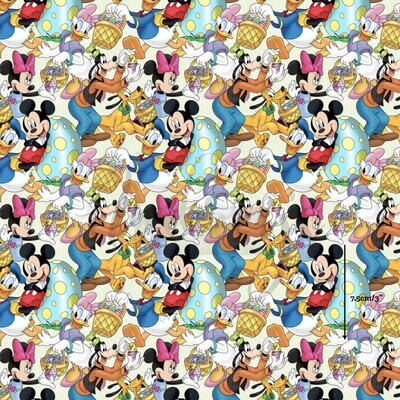 Mickey & Friends, Easter | Custom Cotton Woven | 145cm wide