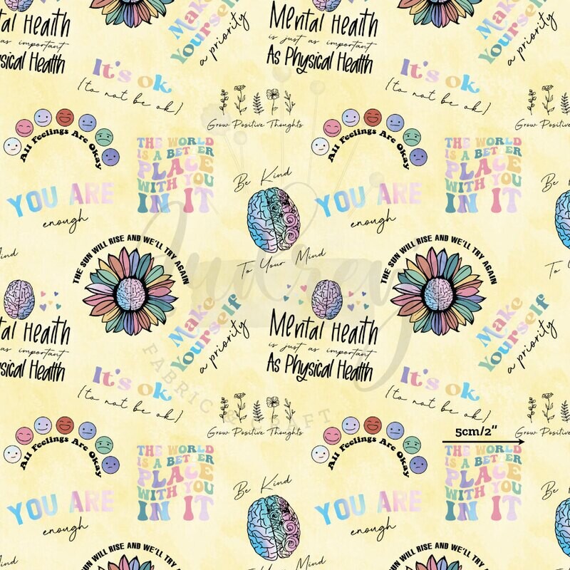 You Are Enough | Digital-Print Cotton Woven | 145cm wide