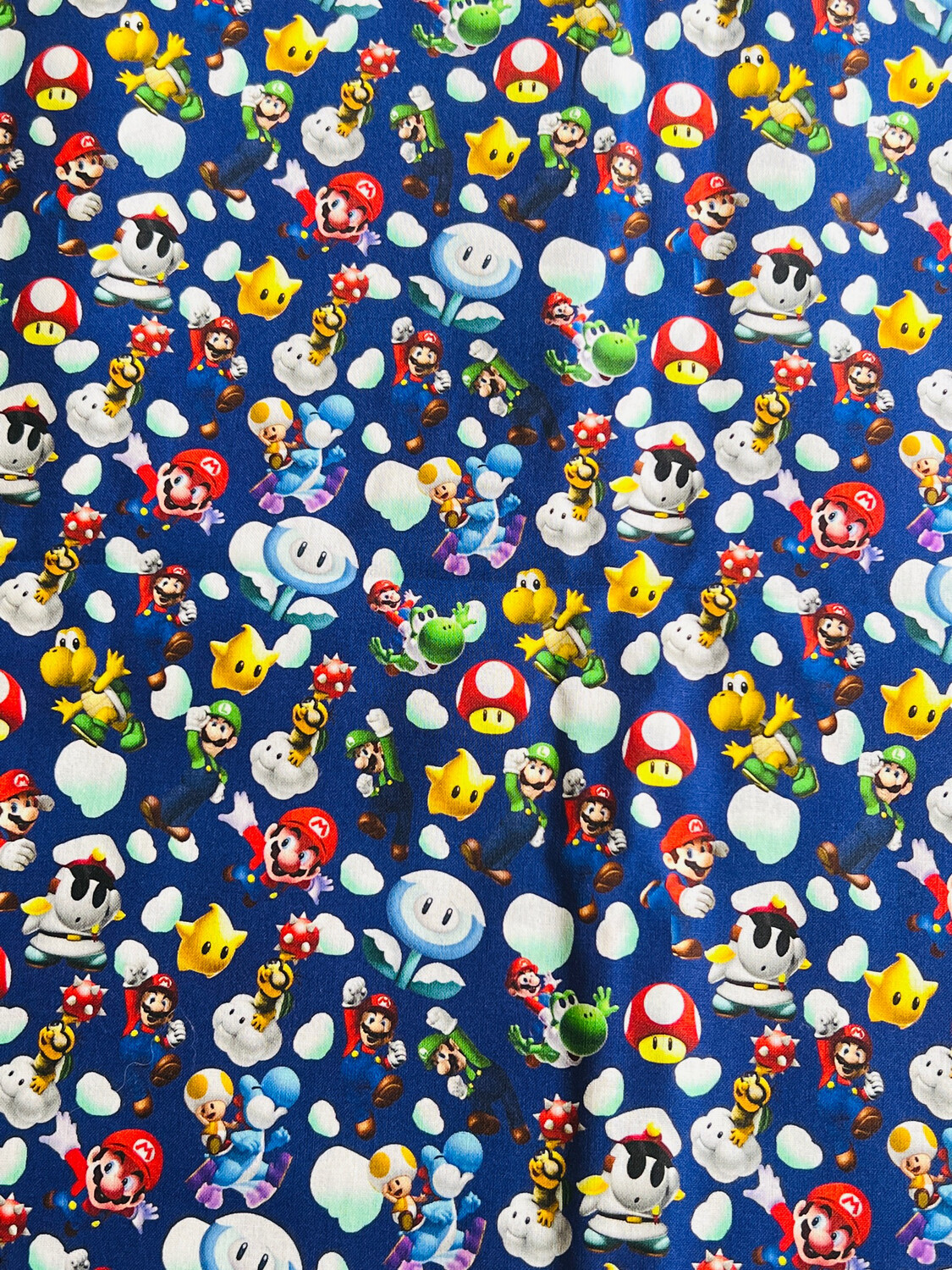 Mario, Small Print Navy | Custom Quilting Cotton | 145cm wide