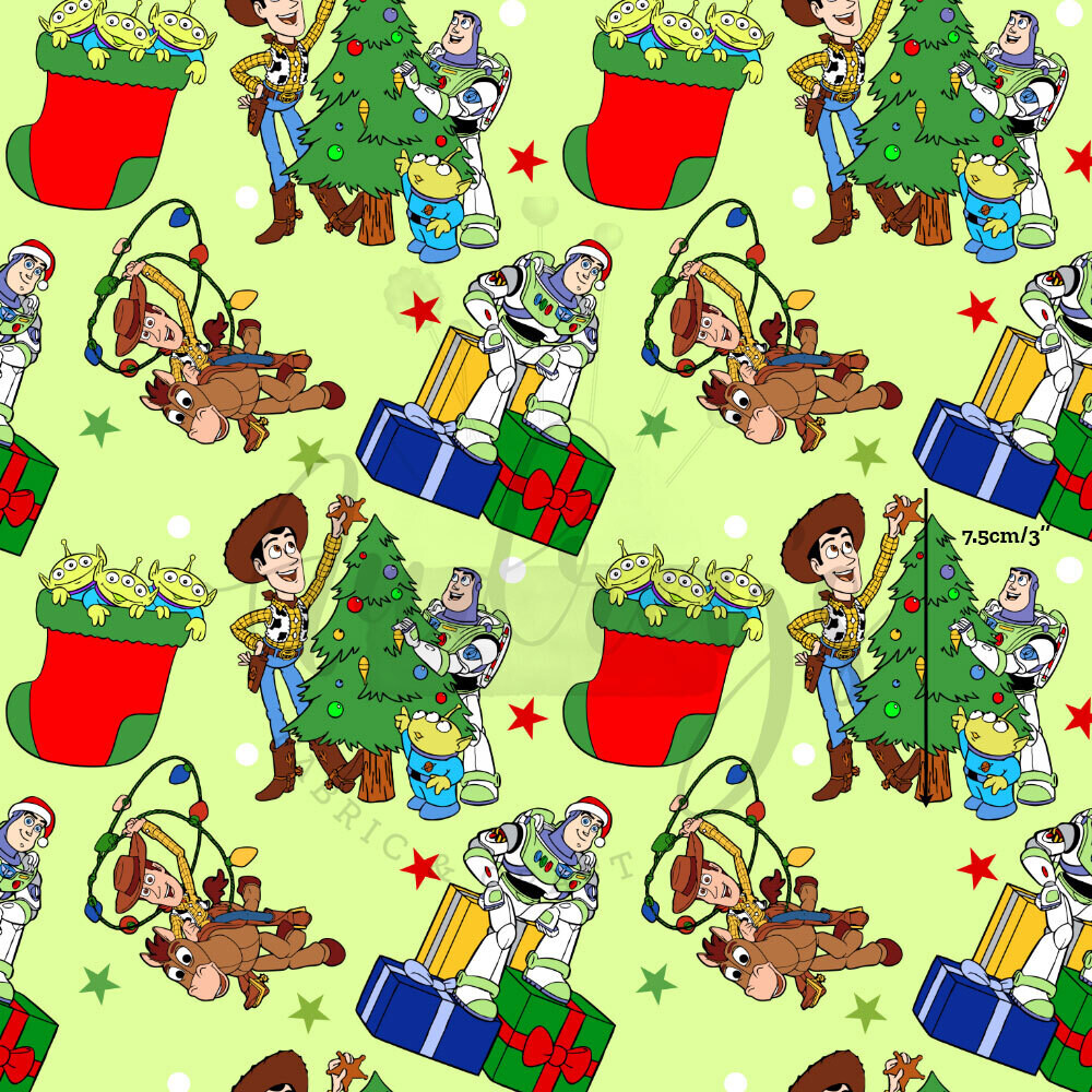 Toy Story Xmas | Digital-Print Cotton Lycra 240gsm | 150cm wide