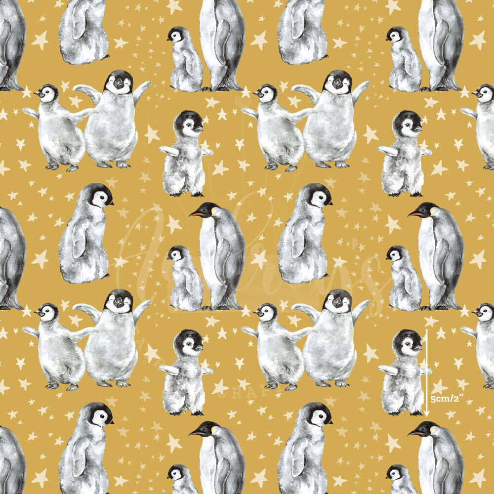Penguins | Digital-Print Cotton Lycra 230gsm | 150cm wide
