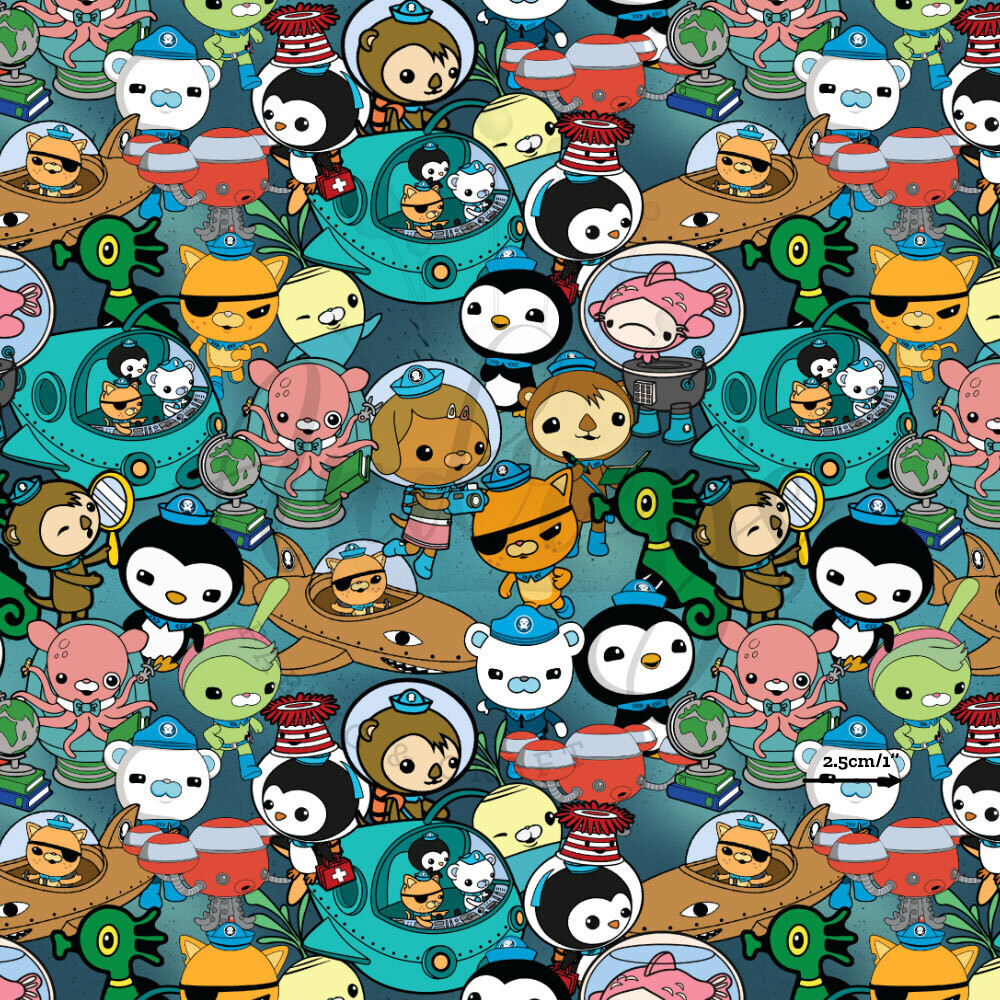 Octonauts | Digital-Print Cotton Lycra 240gsm | 150cm wide - 0.4m Piece