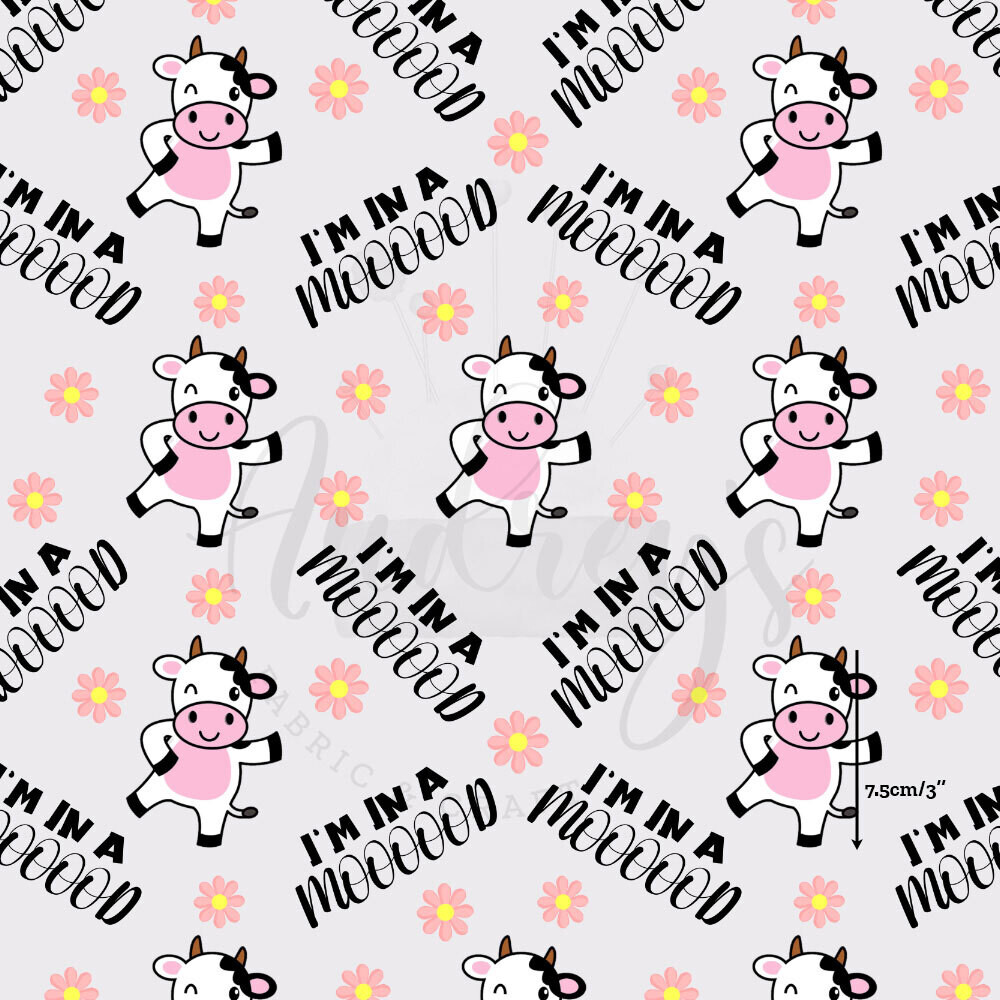 In A Mooooood | Digital-Print Cotton Lycra 230gsm | 150cm wide
