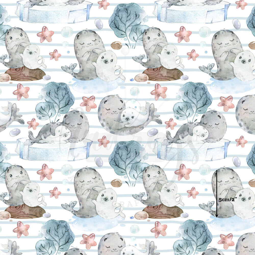 Seals | Digital-Print Cotton Lycra 230gsm | 150cm wide