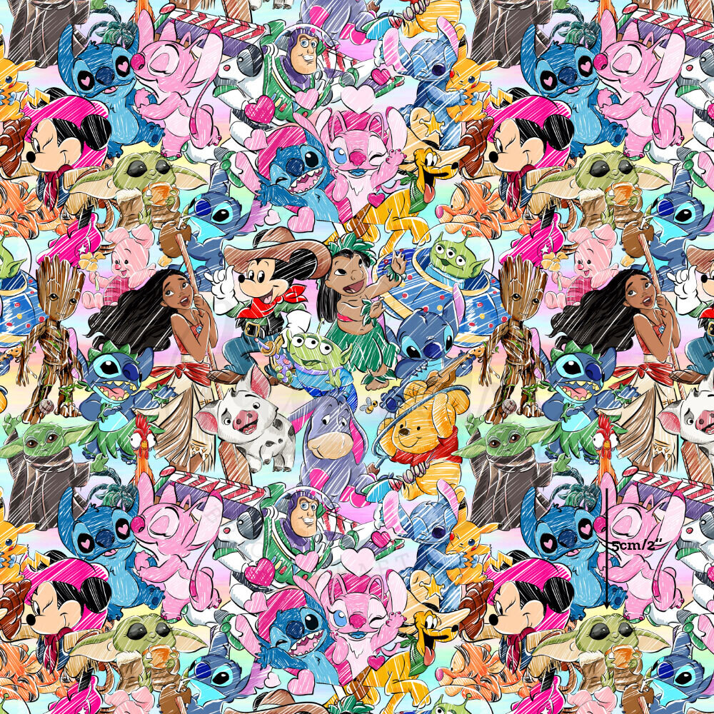 Favourites | Digital-Print Cotton Lycra 240gsm | 150cm wide