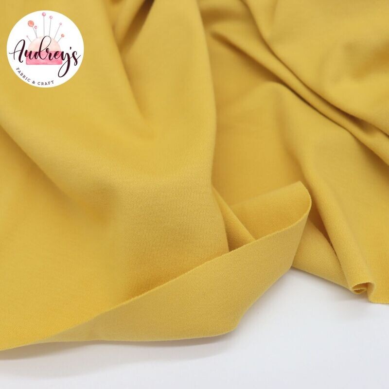 Mustard | Cotton Lycra Solid, 210gsm | 190cm Wide
