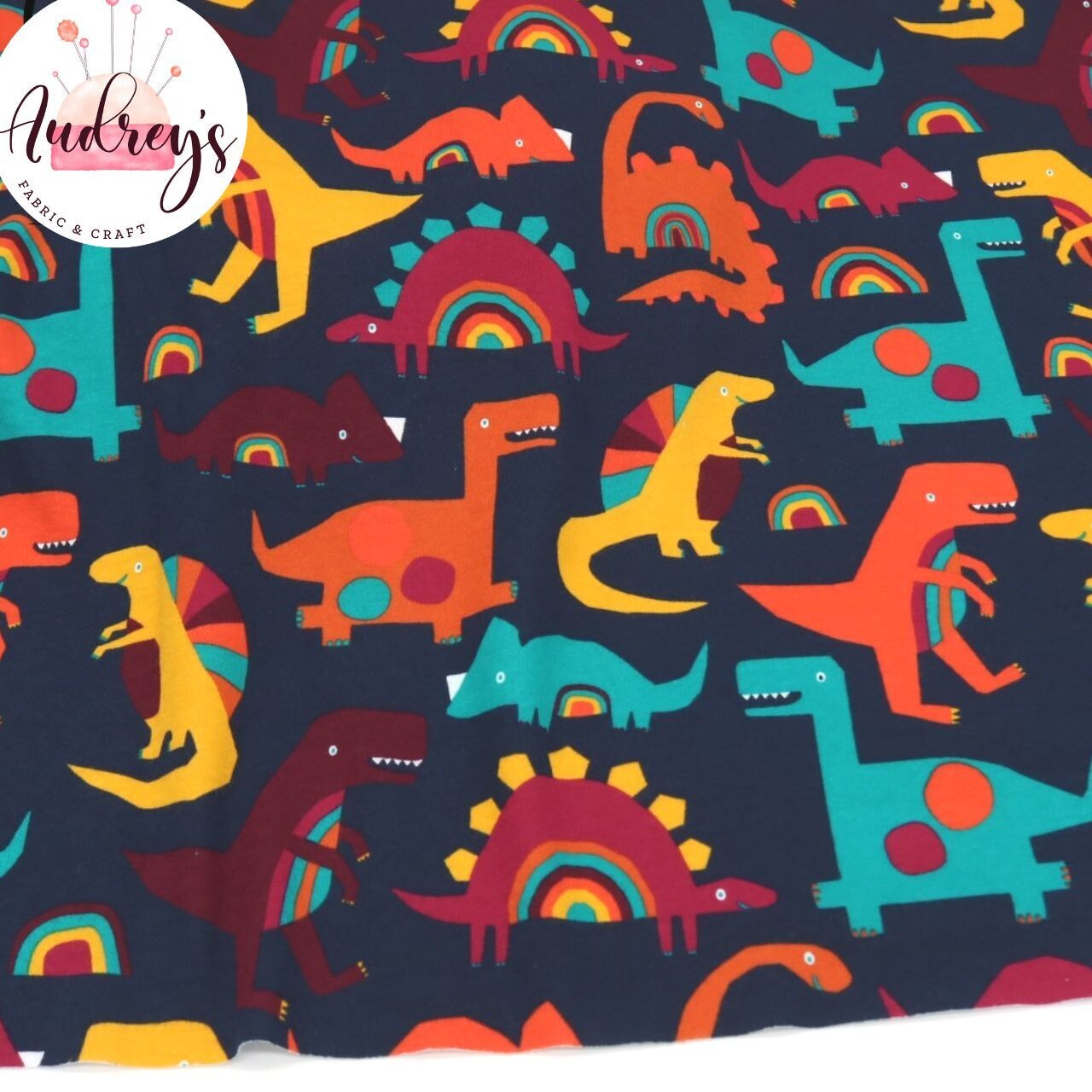 Roar | Cotton Interlock Jersey, 220gsm | 160cm Wide - 0.95m Piece