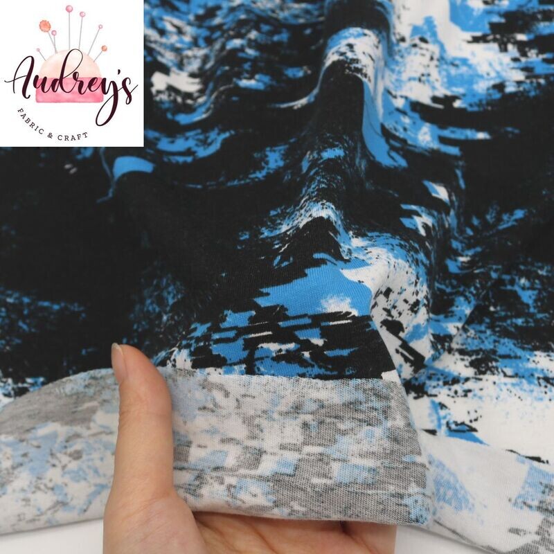 Snowy Mountains | Cotton Jersey, 190gsm | 174cm Wide