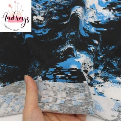 Snowy Mountains | Cotton Jersey, 190gsm | 174cm Wide