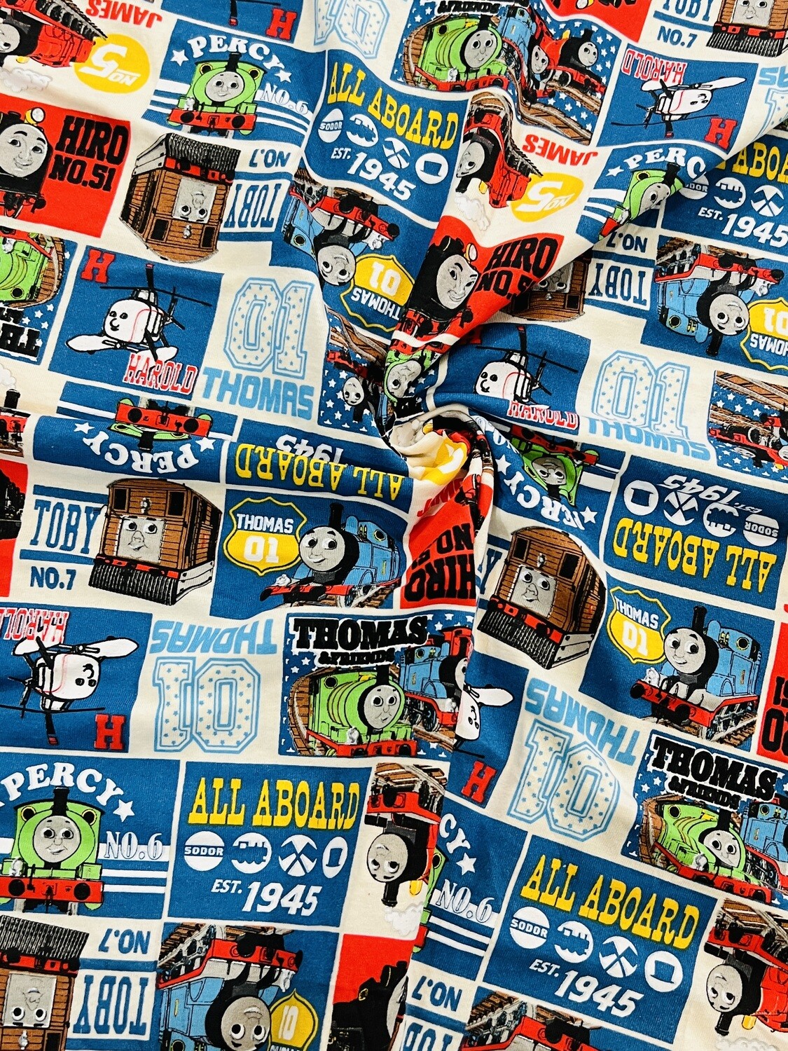 Thomas &amp; Friends | Licensed Cotton Jersey,180gsm | 170cm Wide