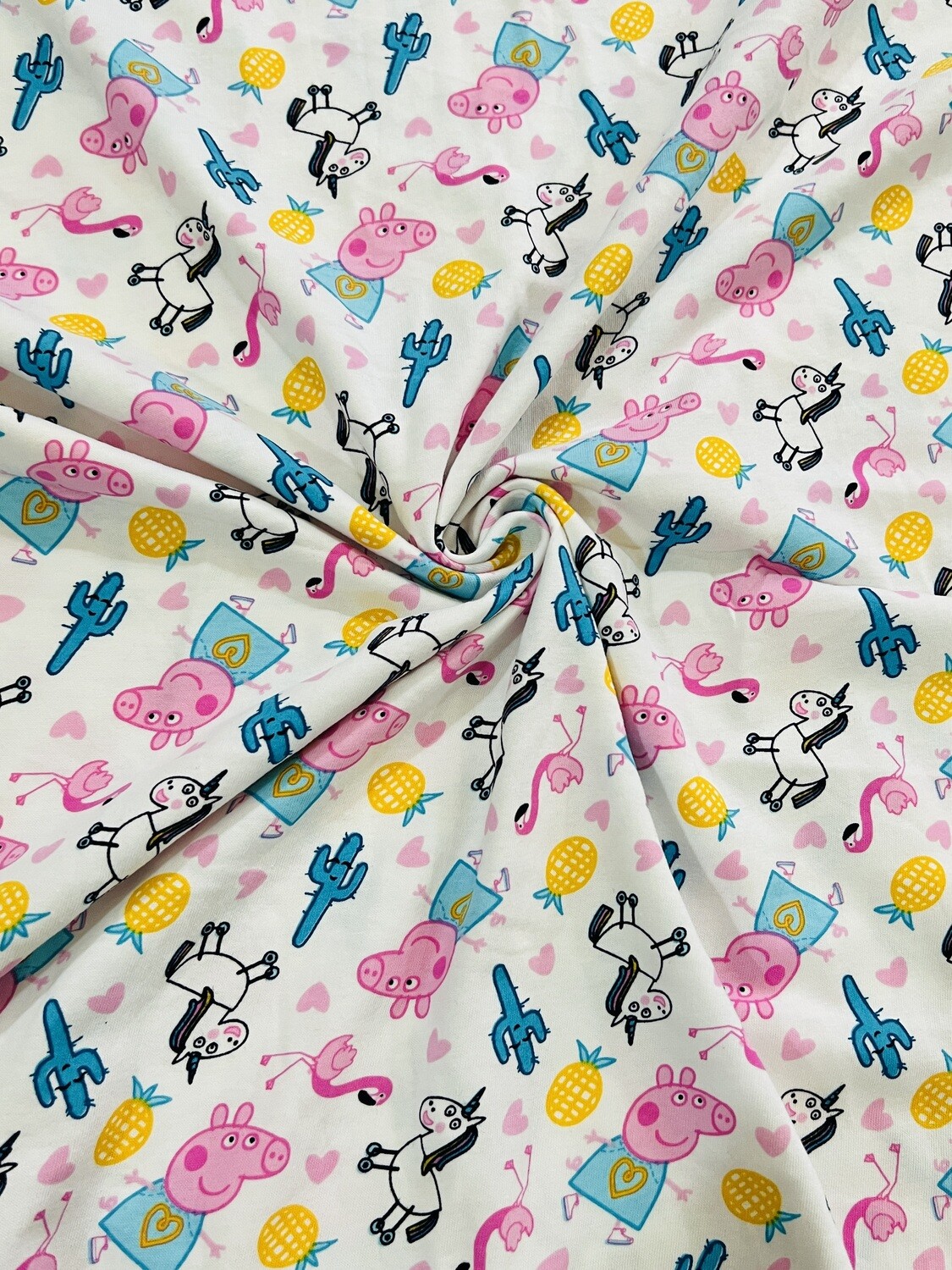 Peppa World | Licensed Cotton Jersey, 180gsm | 140cm Wide - 1.35m Piece