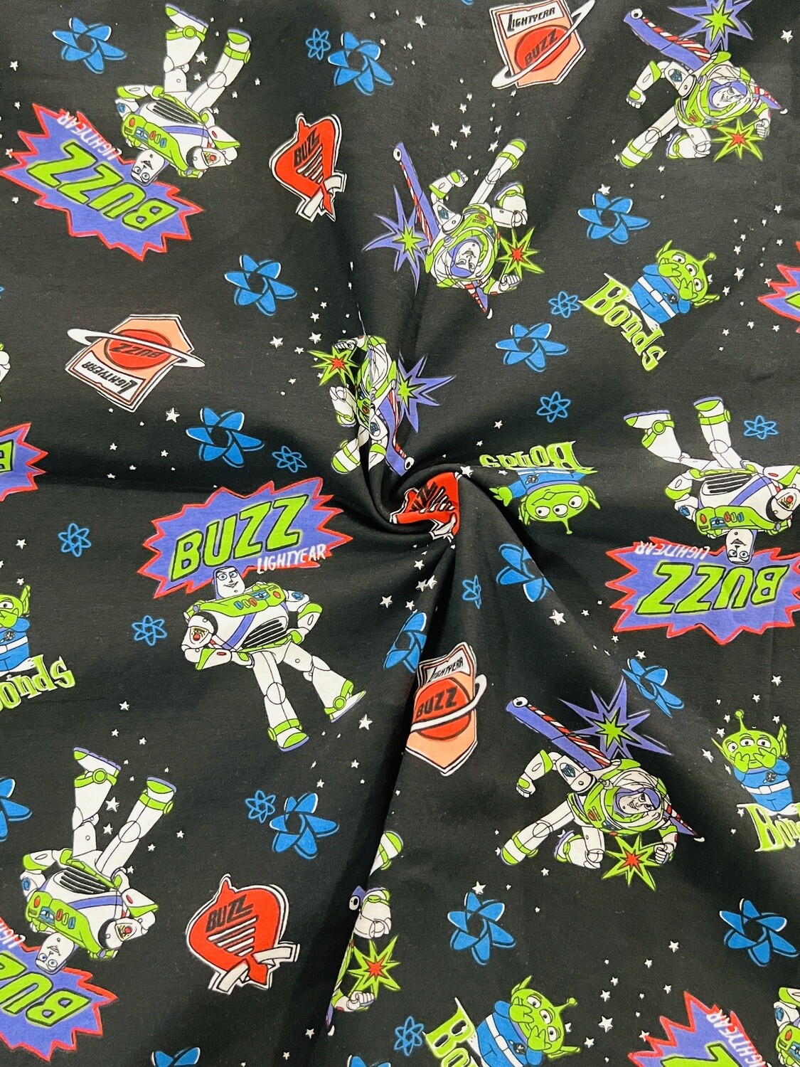 To Infinity and Beyond | Licensed Cotton Lycra, 180gsm | 180cm Wide