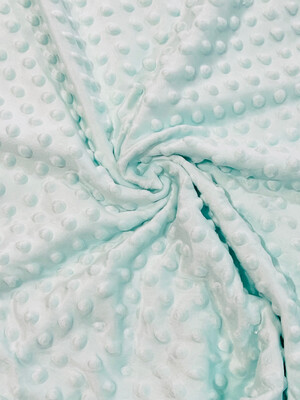 Light Aqua | Premium Minky Dot Fabric | 150cm Wide