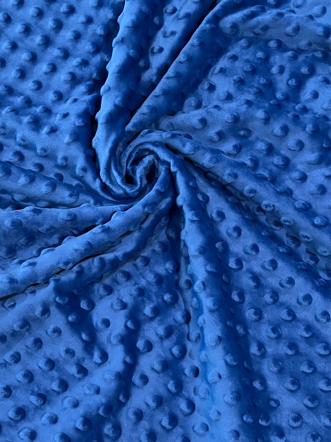 Cobalt | Premium Minky Dot Fabric | 150cm Wide