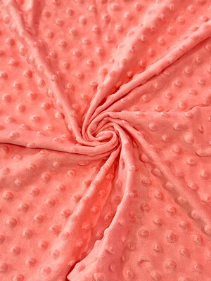 Sunkist Pink | Premium Minky Dot Fabric | 180cm Wide