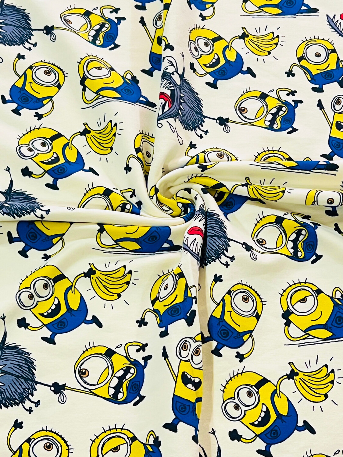 Minions | Licensed Stretch French Terry | 160cm Wide - 0.8m Piece
