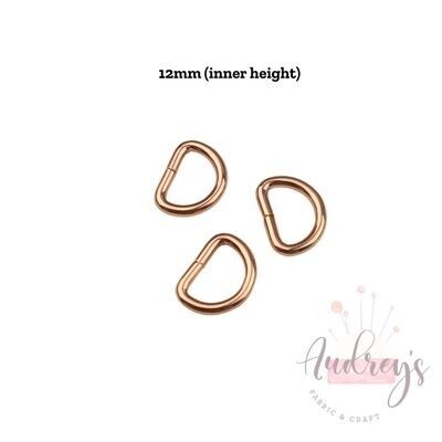 Rose Gold | 20mm (3/4'') D-Rings, 2-Pack
