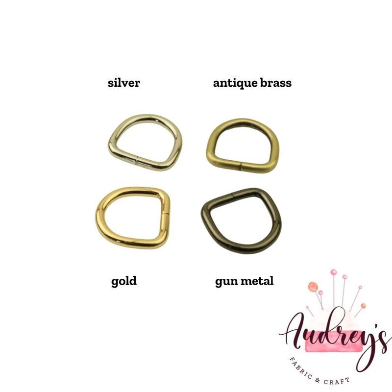 Gold | 20mm (3/4&#39;&#39;) D-Rings, 2-Pack