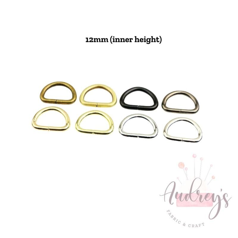 Gun Metal | 20mm (3/4'') D-Rings, 2-Pack