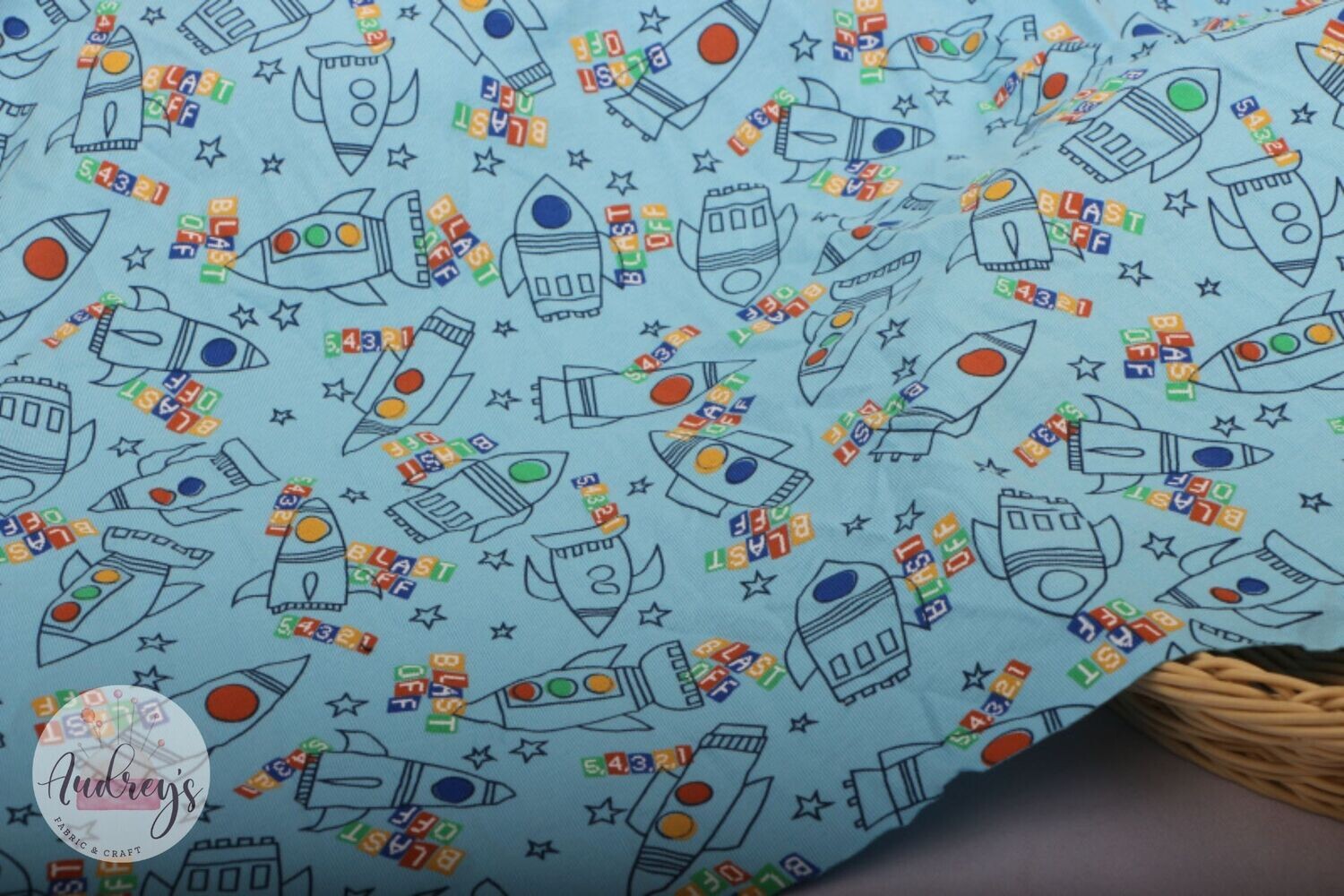 Blast Off | Cotton Interlock Jersey, 240gsm | 168cm Wide