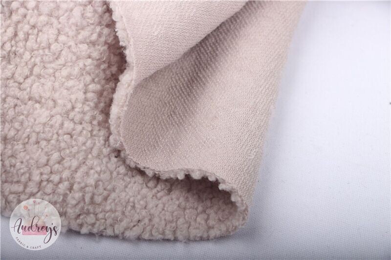 Beige | Teddy Fleece Plush Fleece | 160cm Wide