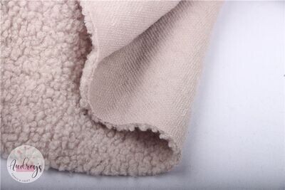 Beige | Teddy Fleece Plush Fleece | 160cm Wide