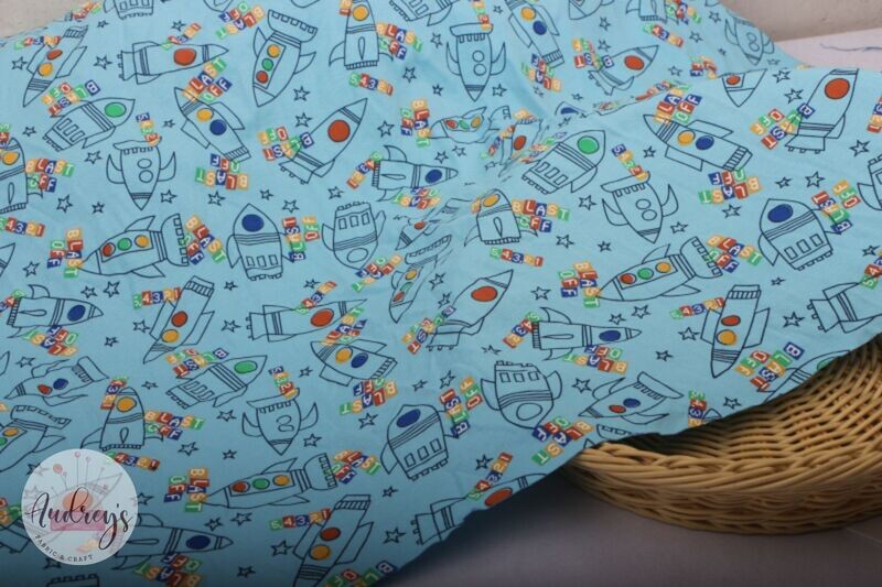 Blast Off | Cotton Interlock Jersey, 240gsm | 168cm Wide