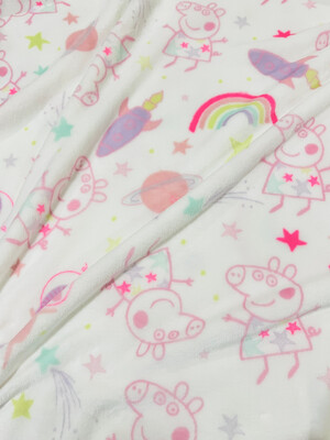 Peppa Drawing | Licensed Plush Coral Fleece | 178cm Wide