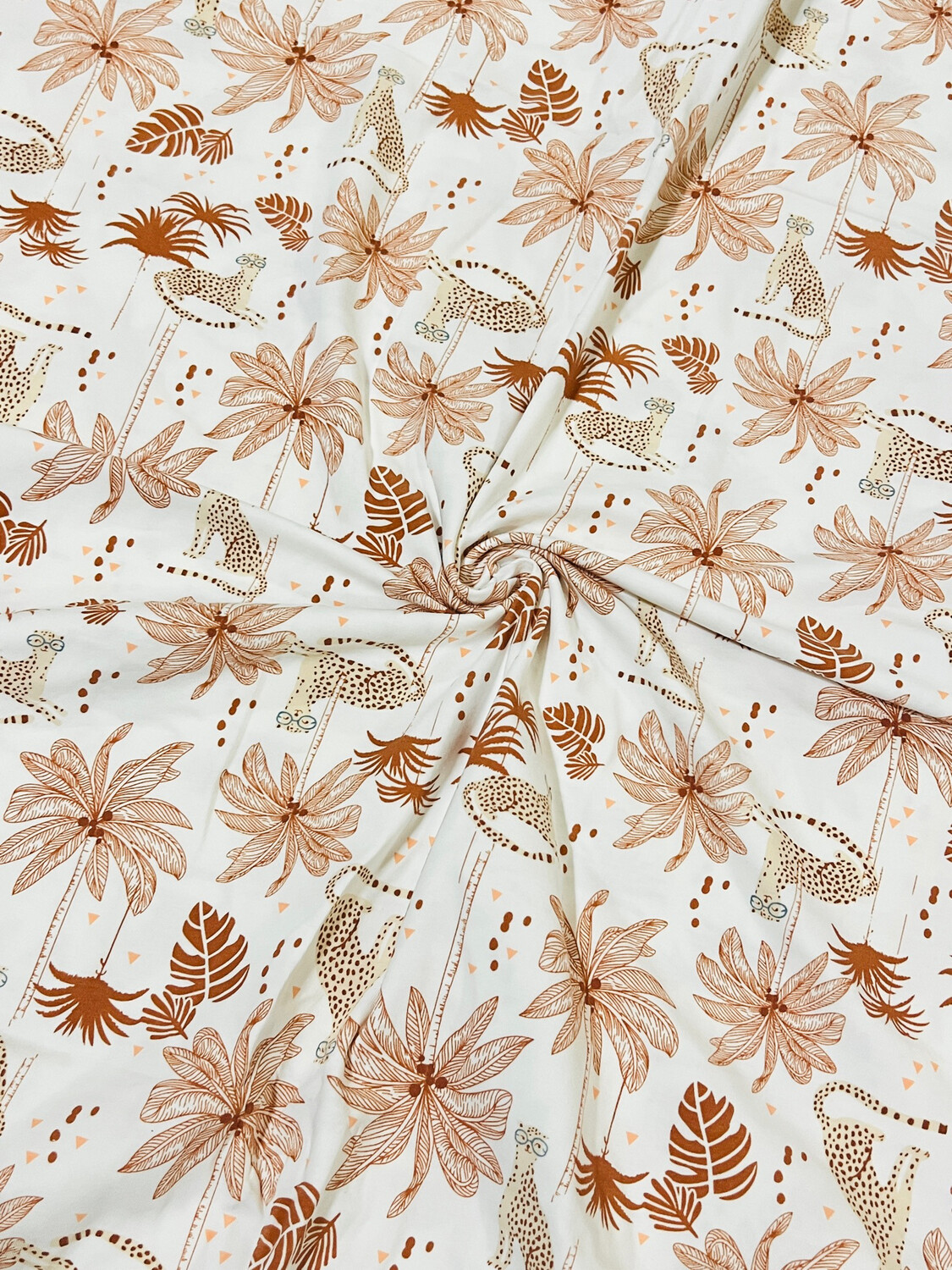 Palm Cheetah | Cotton Lycra, 170gsm | 170cm Wide