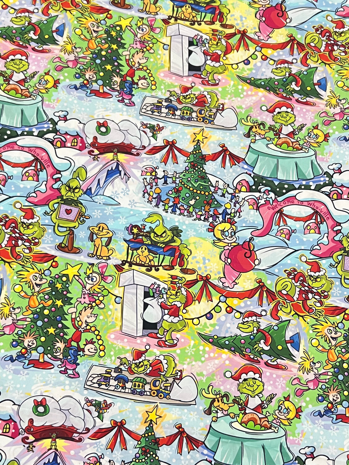 Magical Grinch Xmas | Digital Print Custom Cotton Woven | 145cm Wide