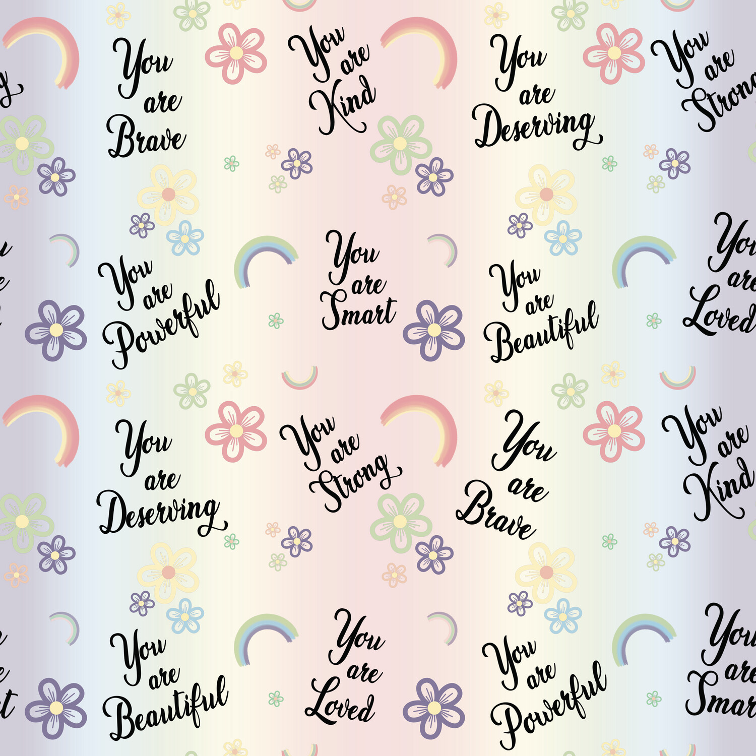 You Are Loved | Digital Print Cotton Woven | 145cm wide