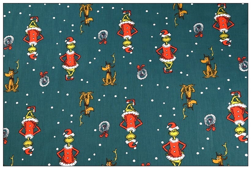 Grinch, Dark Green | Licensed Cotton Poplin | 140cm wide