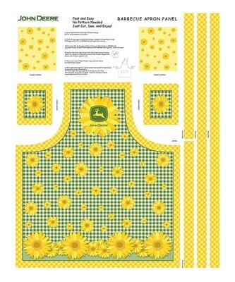 Yellow Sunflowers Apron Panel | Quilting Cotton Activity Panel