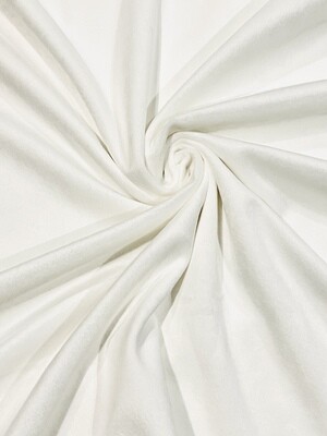 White | Smooth Minky Fabric | 145cm Wide