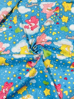 Carebears, Blue | Licensed Cotton Sateen | 145cm wide