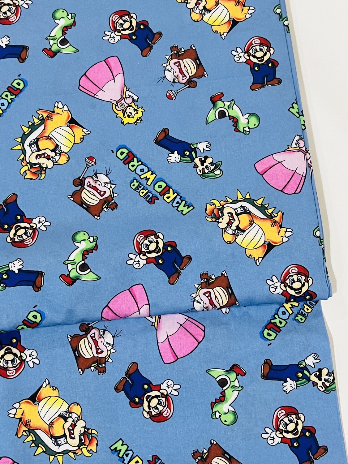 Mario World | Licensed Quilting Cotton | 112cm wide - 0.45m PIece