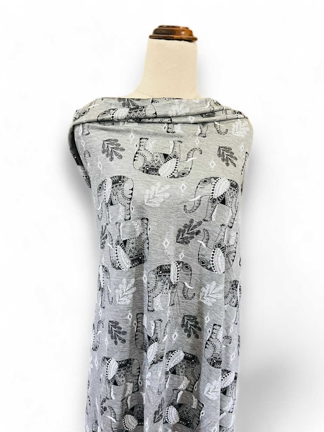 Boho Elephant | Modal French Terry, 240gsm | 160cm Wide