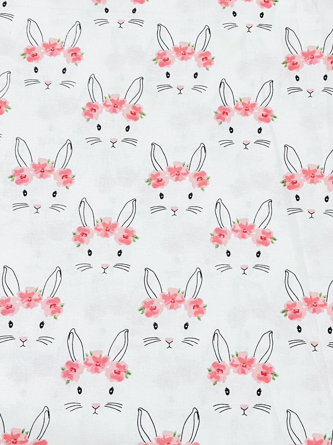 Floral Bunny Face | Quilting Cotton | 112cm wide