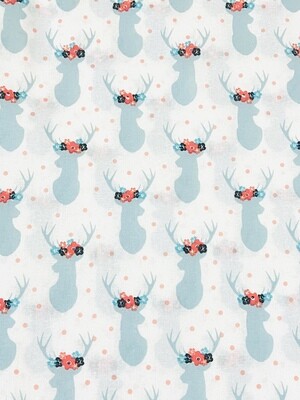 Floral Deers | Quilting Cotton | 112cm wide