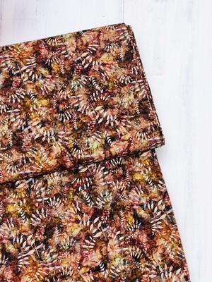 Tie-Dye Leaves, Brown | Quilting Cotton | 112cm wide