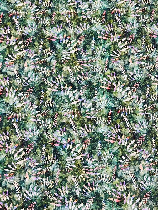 Tie-Dye Leaves, Greens | Quilting Cotton | 112cm wide