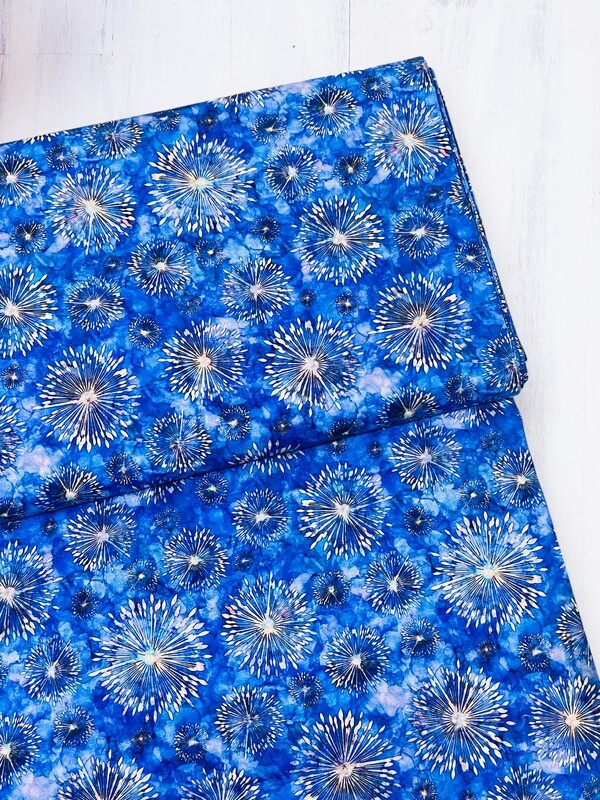 Fireworks, Blue | Quilting Cotton | 112cm wide